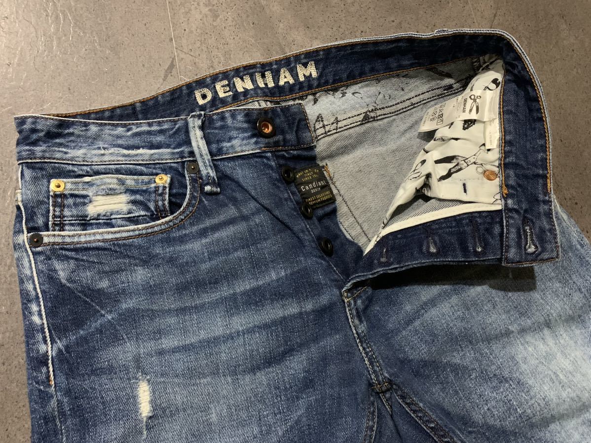 A ☆ 人気モデル!! '洗練されたデザイン' DENHAM デンハム CANDIANI DENIM テーパード デニムパンツ RAZOR GREI ジーンズ size:31 ボトムス_画像6