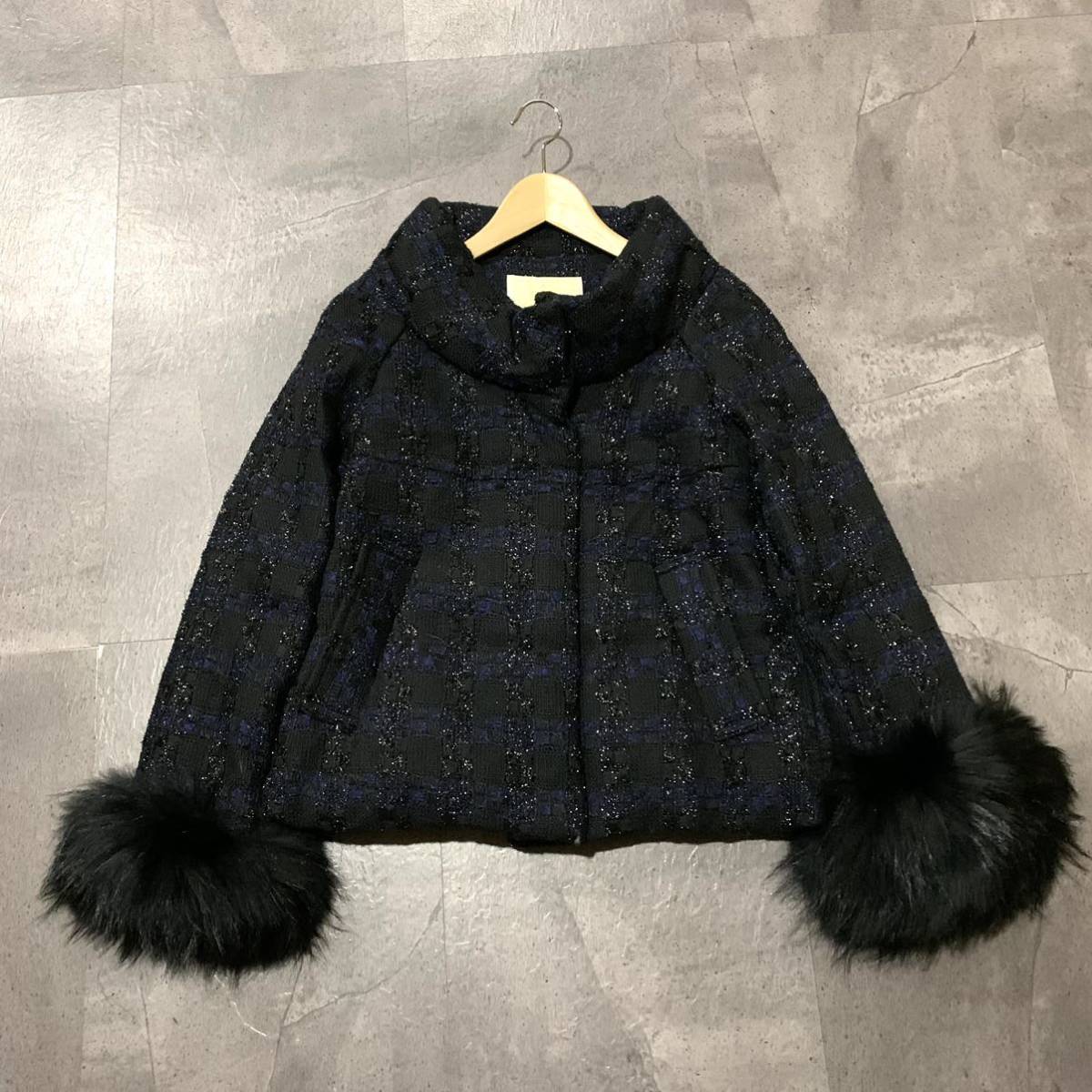 QQ* beautiful goods / high class elegant clothes \' finest quality DOWN90% use \' GRACE CLASS Grace Class made in Japan Jaguar do knitted down jacket size:36 outer 