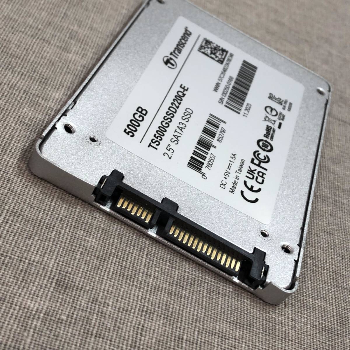 Transcend SSD 500GB 内蔵2.5インチ SATA3 7mm　TS500GSSD220Q-E 　本体変形_画像4