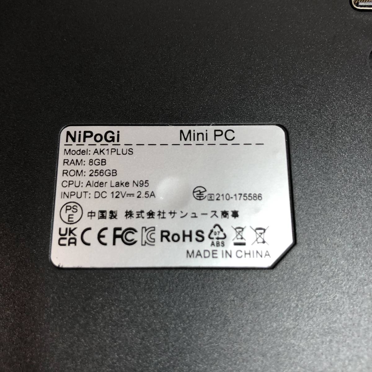 NiPoGi AK1PLUS ミニpc N95 8GB/256GB Windows 11 Home_画像9