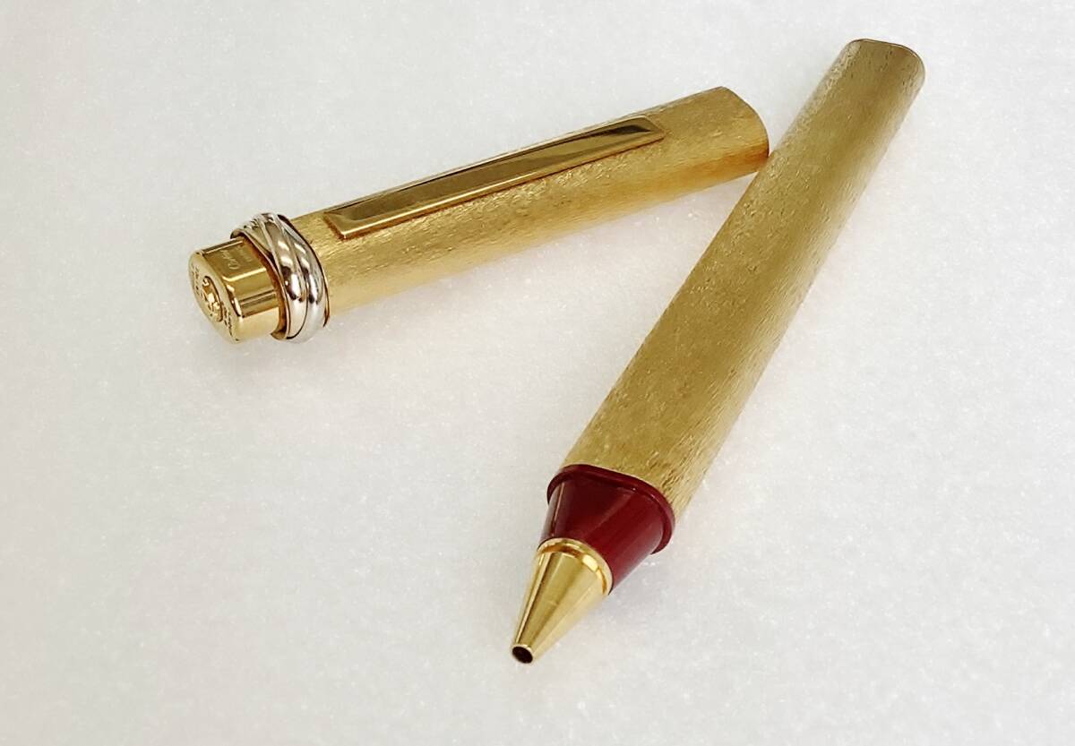 1円～ カルティエ ボールペン オーバル？ 金色 ゴールド キャップ式 楕円型 cartier pen_画像7