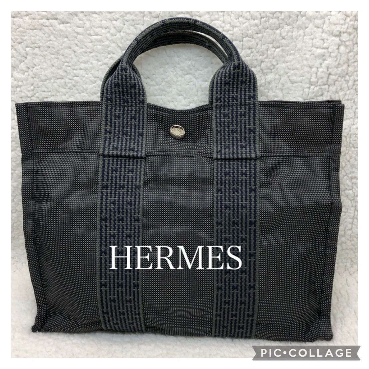 HERMES エルメス エールラインPM グレー シリアルナンバー有り HERMES エルメス エールラインPM グレー シリアルナンバー有り