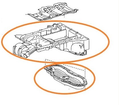 トヨタ マジェスタ 18マジェ 18系 未使用品 純正 オイルパン 2GRFSE 3GRFSE 4GRFSE エンジン カバー レクサス マークX マジェスタ 01669-2_画像3