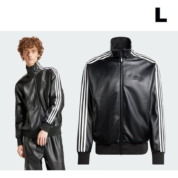 L 国内正規品 adidas Originals フェイクレザー アディカラー スリーストライプス ファイヤーバード トラックスーツジャケット IZ4033 新品_画像1