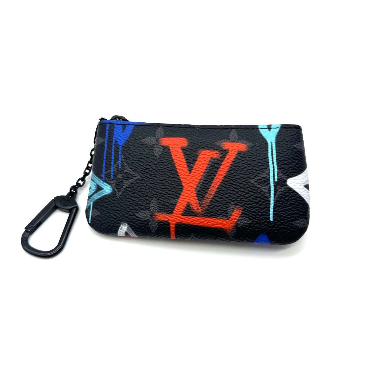 【美品】LOUIS VUITTON ルイヴィトン モノグラム エクリプス グラフィティ ポシェットクレ コインケース 