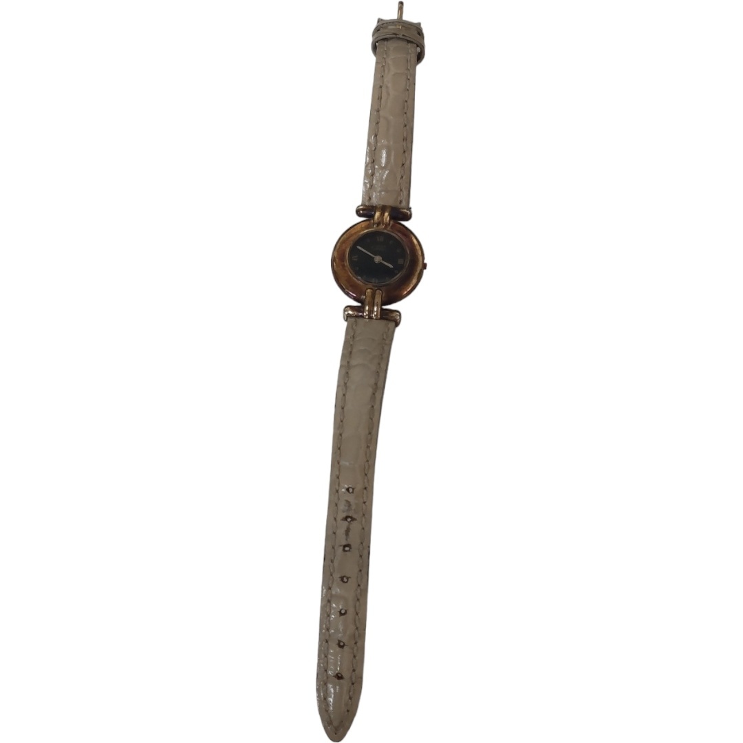 【ジャンク品】Cartier カルティエ マストコリゼ 590002 クオーツ SV925 文字盤ブラック 社外ベルト レディース腕時計 L58562RE_画像4