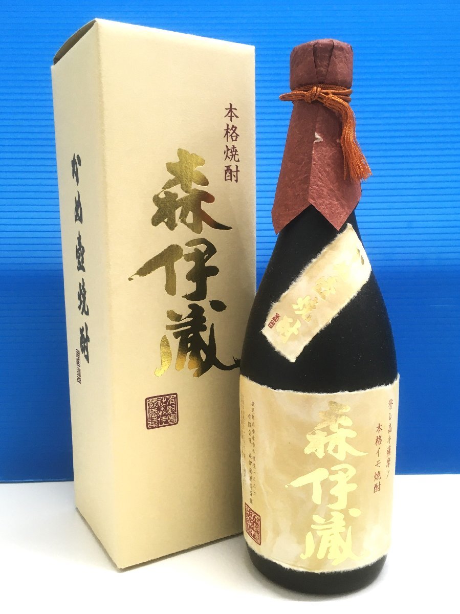 aet2710【送料無料・未開栓・神奈川県内限定】森伊蔵 かめ壺焼酎 本格焼酎 金ラベル 720ml 25% 箱付_画像1