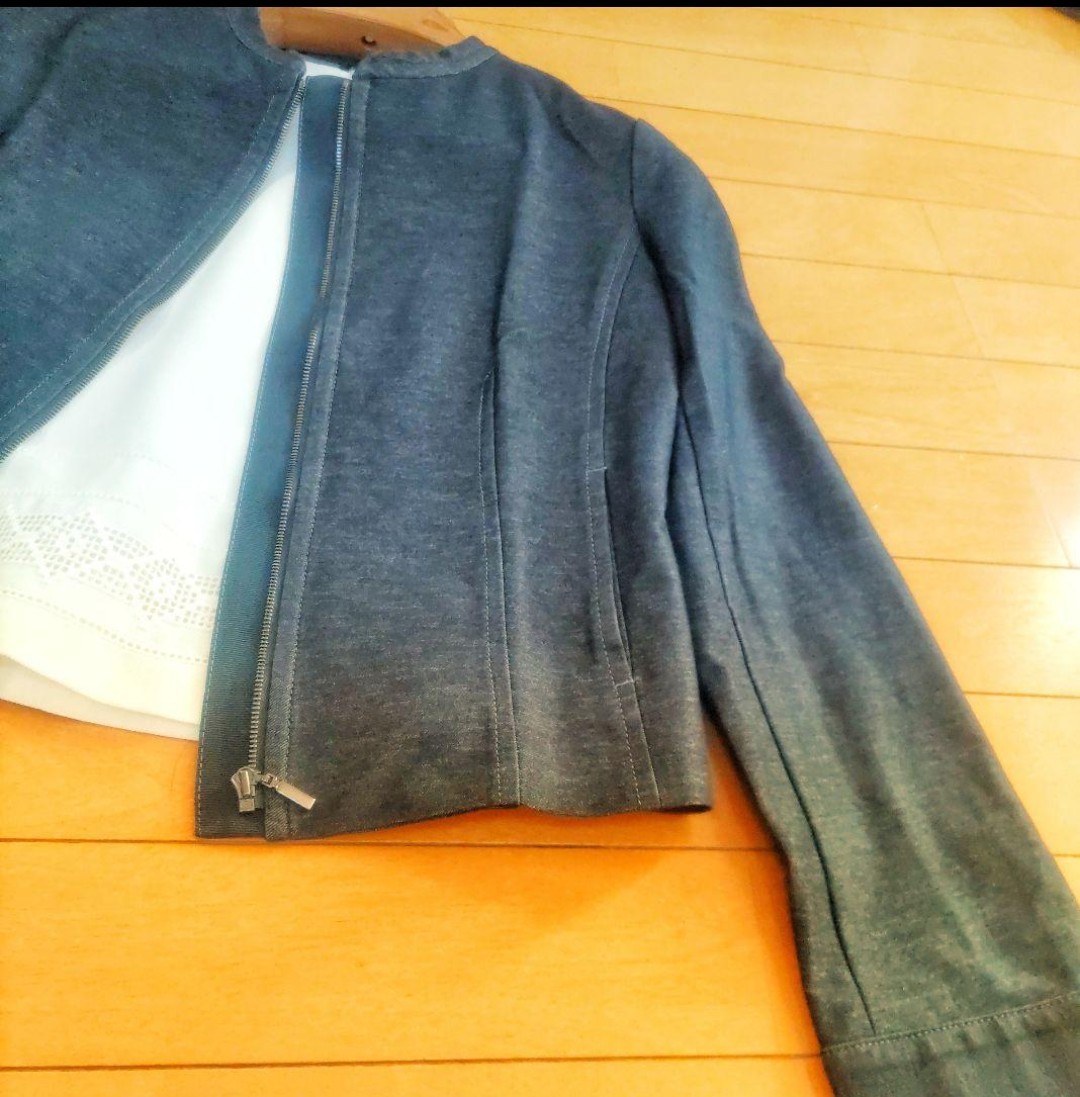 レリアン 近年モデル インディゴ系 ジャケット 羽織り_画像4