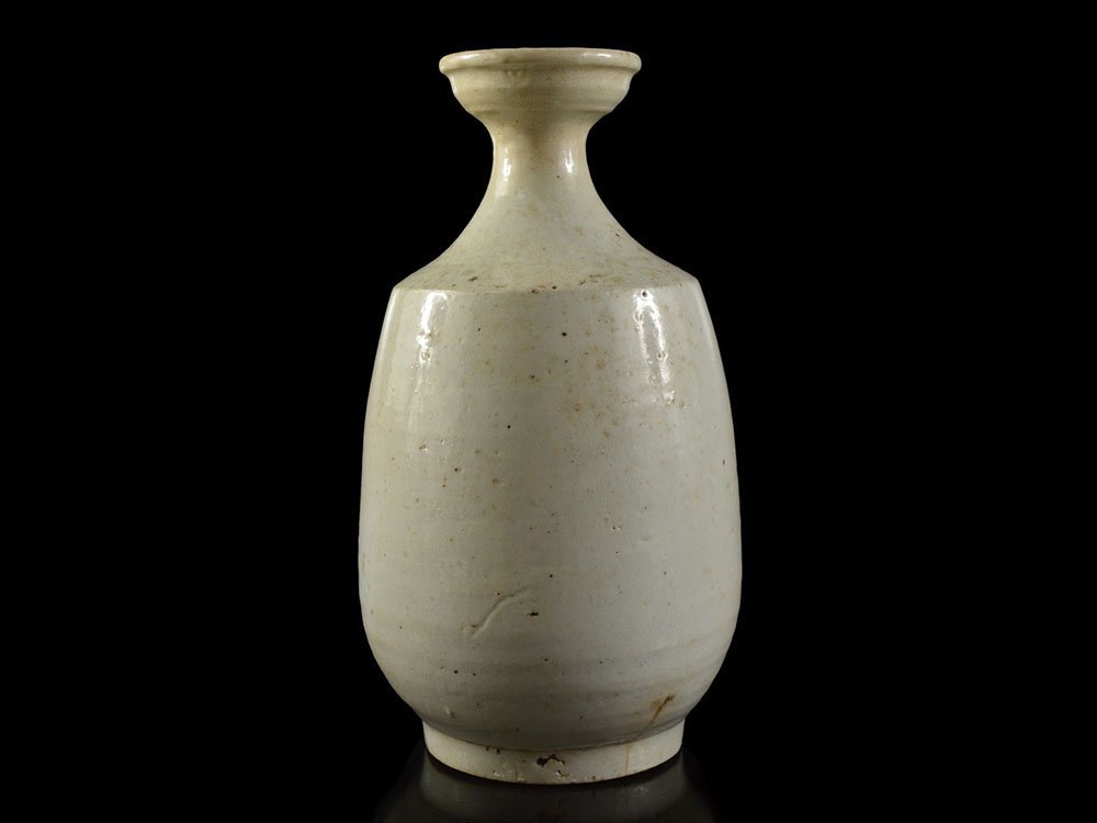 【雲】某資産家買取品 韓国 李朝 白釉花瓶 壷 高さ26cm 古美術品(中国朝鮮美術徳利)CA6941 OTdrzah