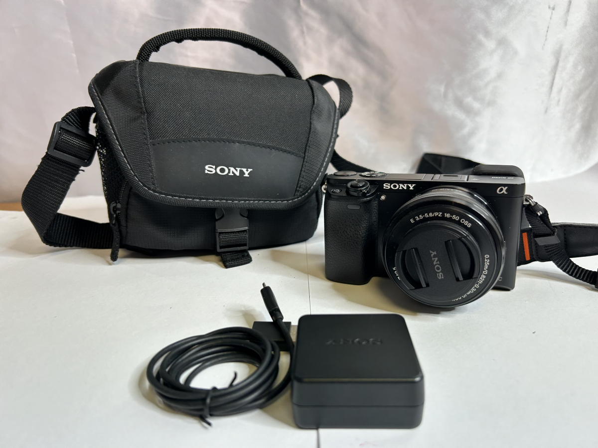 SK18-194-SONYα6000ソニー 充電器有 通電動作確認済み メンテナンス済 美品 レンズおまけ有 _画像1