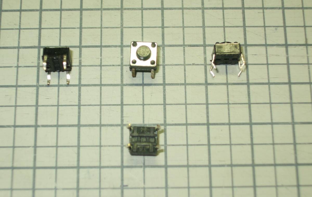 タクトスイッチ４Ｐ 6mm角x高さ4.3mm(6x6x4.3mm) 10個+事前保証2個を付けて　1セット12個　管理-①_画像3