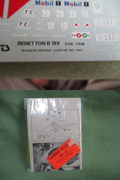 1/43 タメオ ベネトン B189系 メタルキット 箱無 訳アリジャンク パーツ取りキット 27_画像10