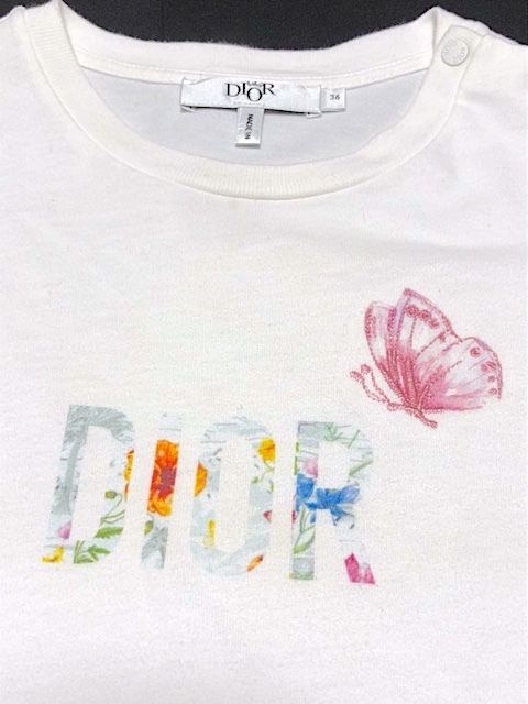 2 шт.    выигрыш лота  ... доставка бесплатно ！ 2A48 baby Dior ... Dior   короткий   оборка  ...  футболка   короткие рукава   вершина ...  размер  36/3...  весна   лето   белый   белый 