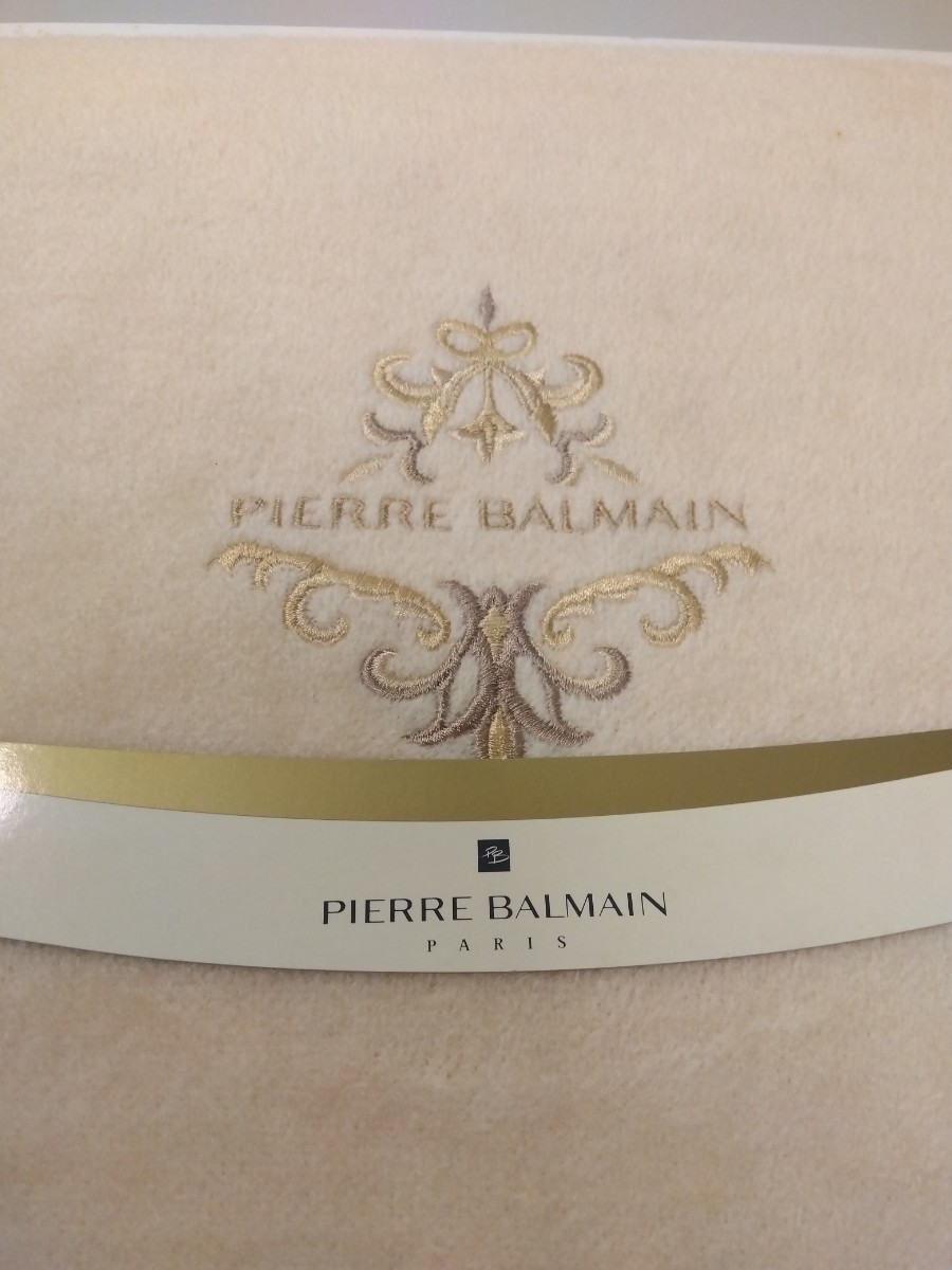 【A815】【未使用】 ピエールバルマン PIERRE BALMAIN PARI マイヤー ボアシーツ 冬用140㎝×240㎝ ベージュ系_画像2