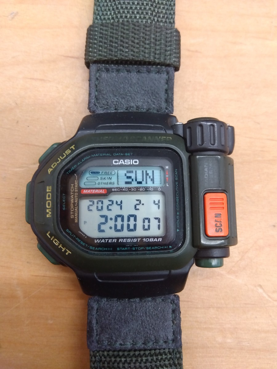 【c085】 カシオ CASIO THERMO SCANNER サーモスキャナー デジタル 腕時計 TSR-110_画像2