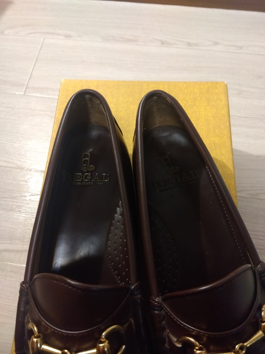 【A944】 REGAL 25.5cm ローファー リーガル メンズ ブラウン ブラック レザーシューズ ビジネス 革靴 紳士靴_画像2
