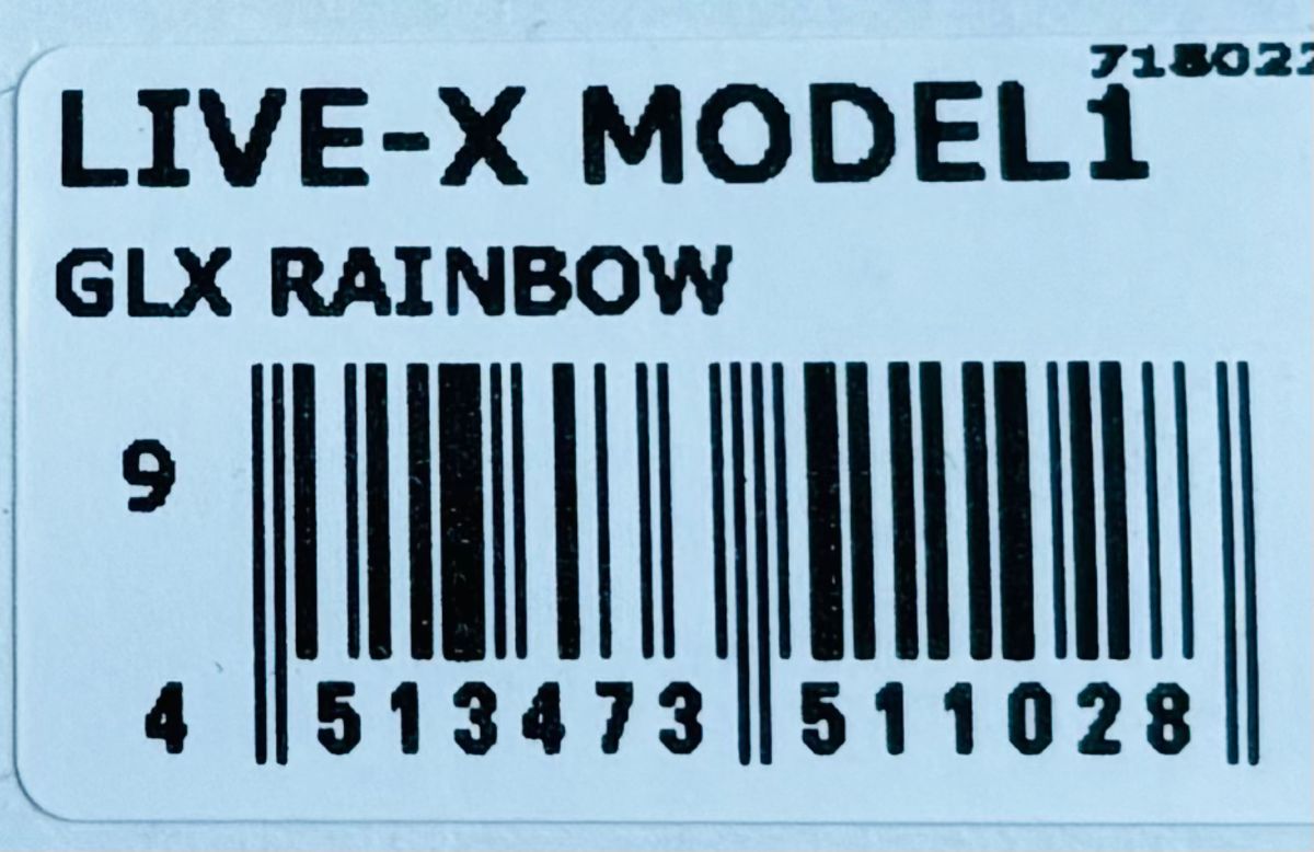 新品 メガバス LIVE-X MODEL1 ライブX モデル1 GLX RAINBOW