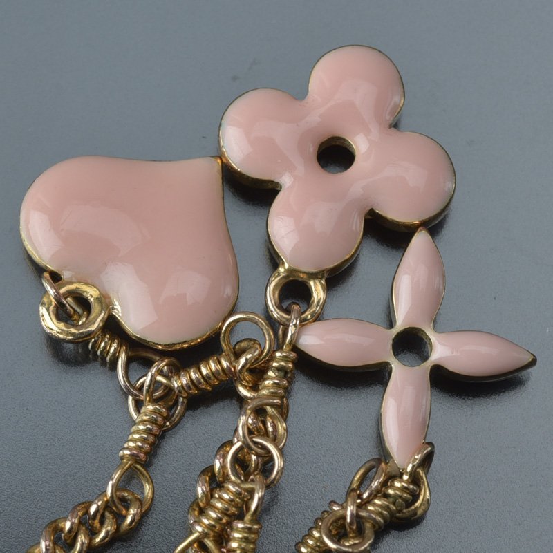  beautiful goods Louis Vuitton brass re Suite monogram pink gold M65478 bracele Heart flower arm wheel accessory GP Ma.h/a.i