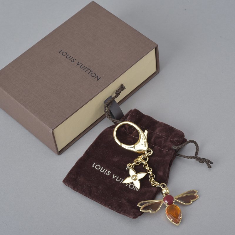  Louis Vuitton biju-sak Be key holder M66919 bag charm Gold monogram bee bee key ring metal Mb.c/b.g