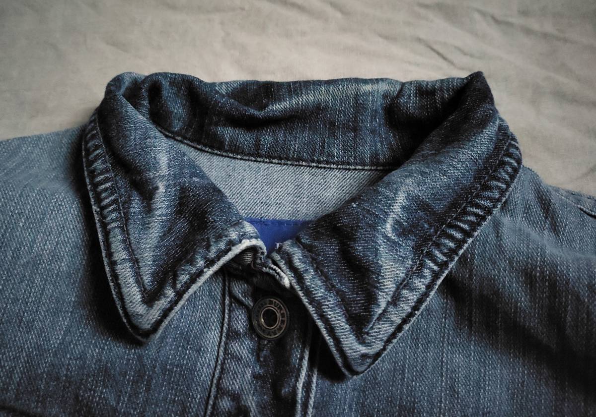 BURBERRY BLUE LABEL DENIM JACKET バーバリー ブルーレーベル デニムジャケット Gジャン USED加工 ハート刺繍  チェック柄 レディース △2