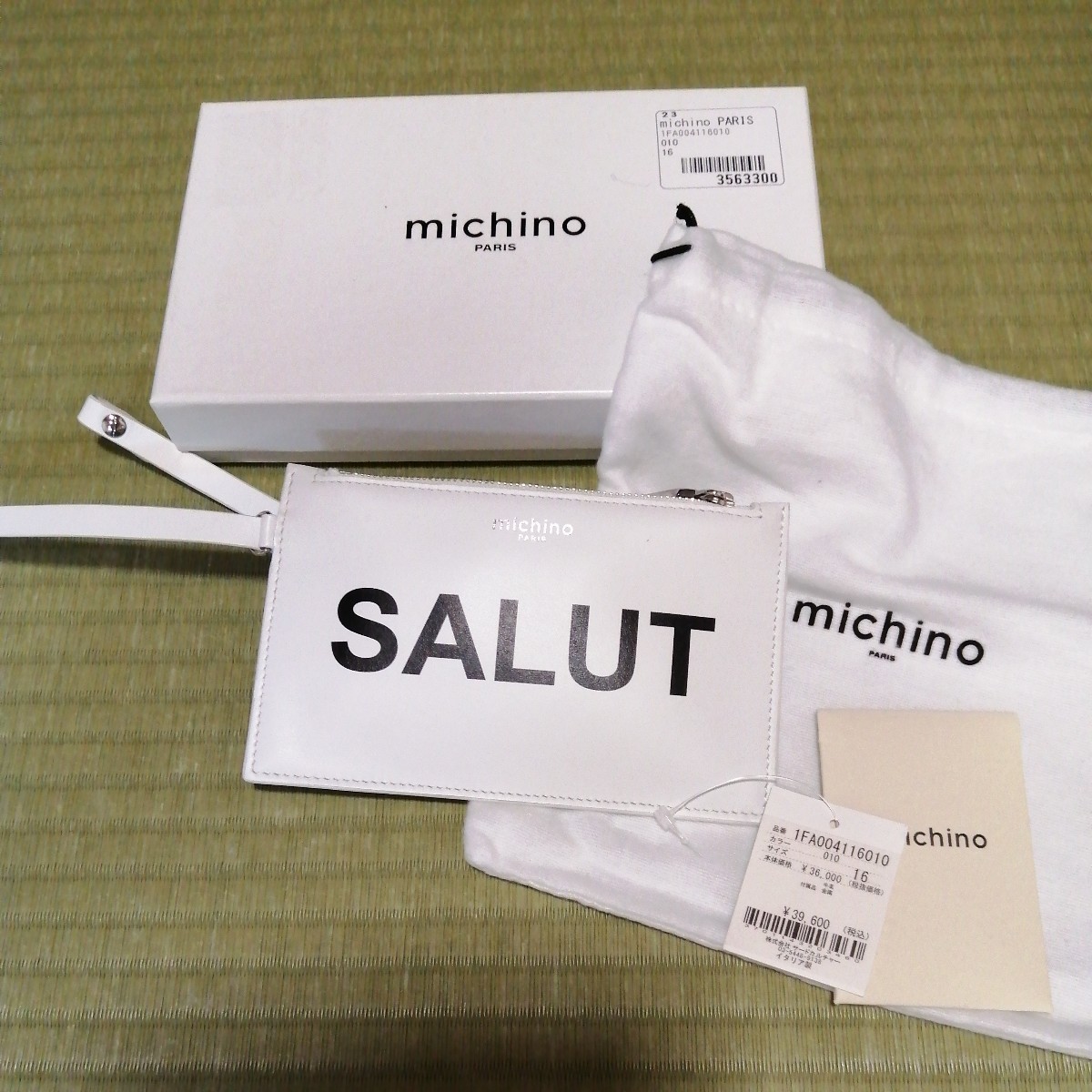 * с биркой новый товар не использовался * обычная цена 4 десять тысяч иен слабый michino PARIS футляр для карточек кошелек *SALUT