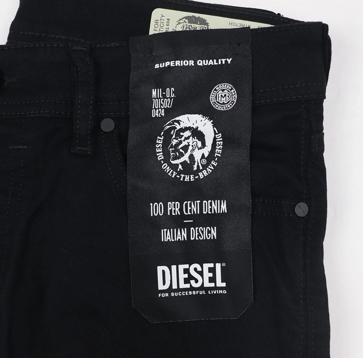 ディーゼル　DIESEL 新品　未使用　ブラック ストレッチ パンツ デニム 黒 デニムパンツ_画像3