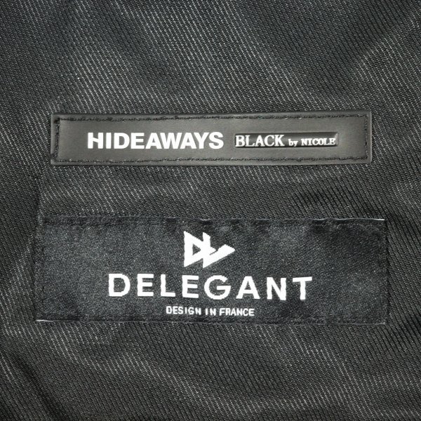 新品1円～★定価1.9万 HIDEAWAYS NICOLE ハイダウェイ ニコル メンズ DIGNEATポンチ素材生地 ジャケット 46 M ブラック 黒 ◆3170◆_画像3