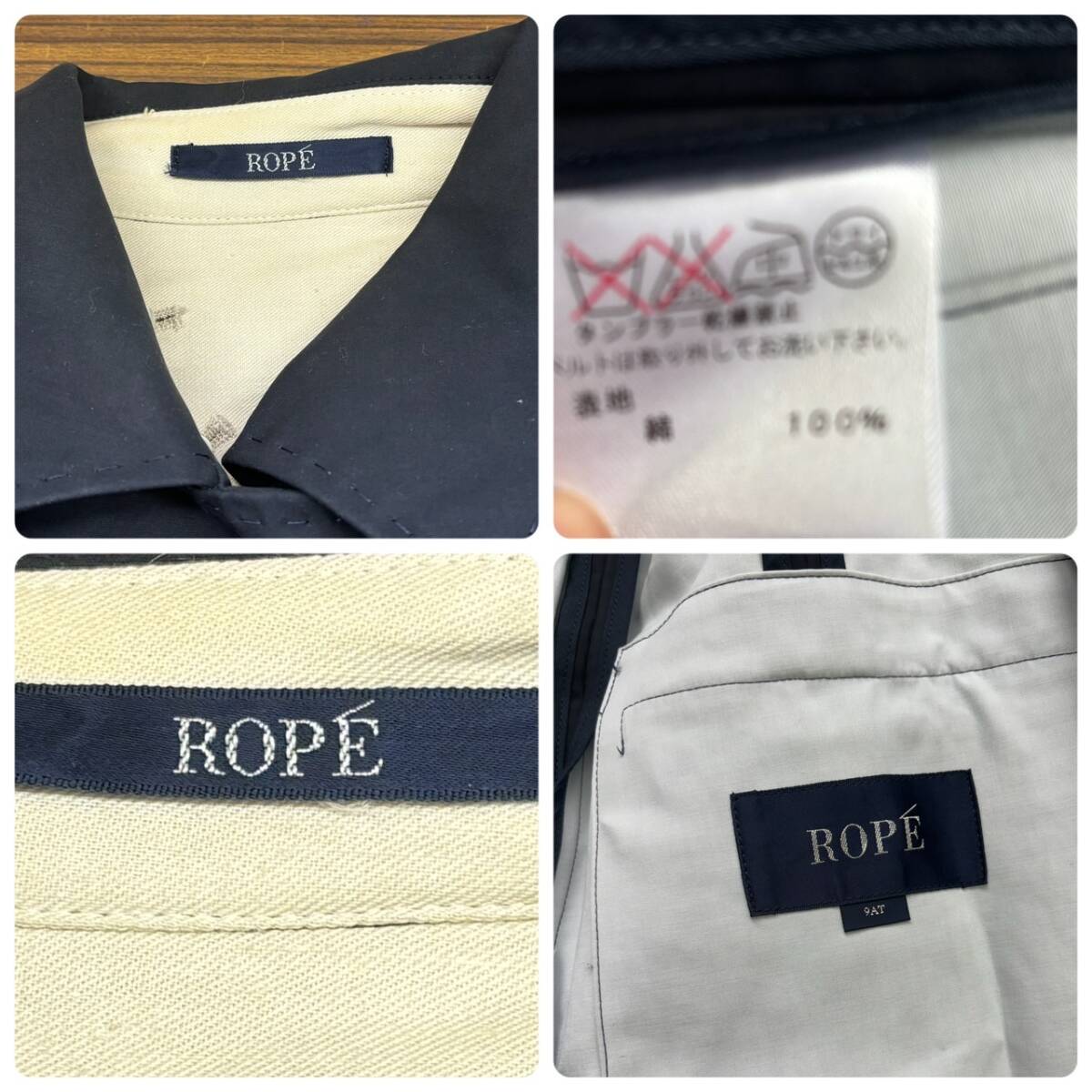 ROPE ◆ スプリング ハーフコート ジャケット 9AT サイズ 紺 ◆ ロぺ ◆ レディース アウター_画像7