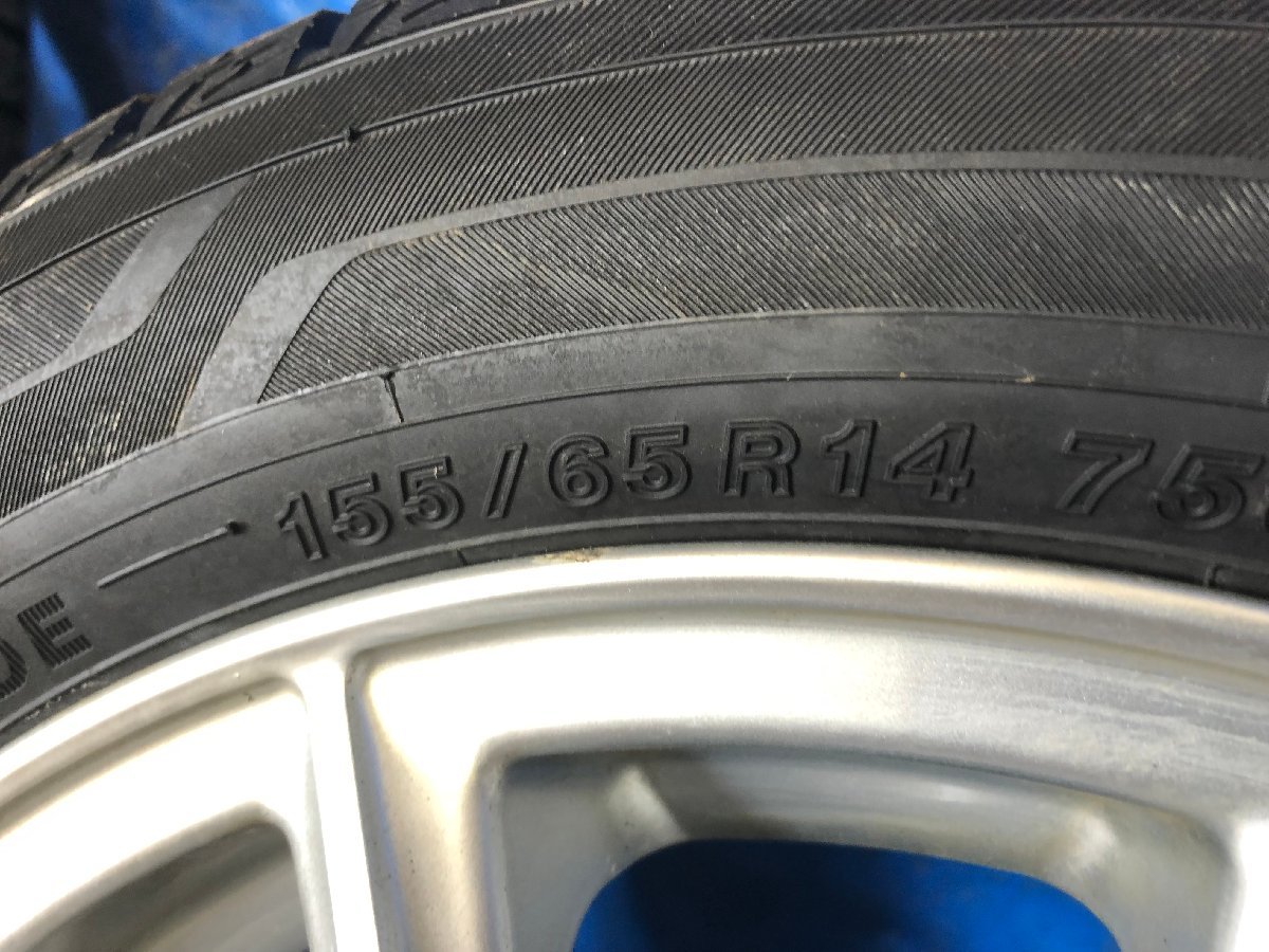 ECOFORME 14×4.5J +45 4H-100PCD YOKOHAMA ヨコハマ ice GUARD iG60 155/65R14 2023年製　タイヤ・ホイールセット_画像9