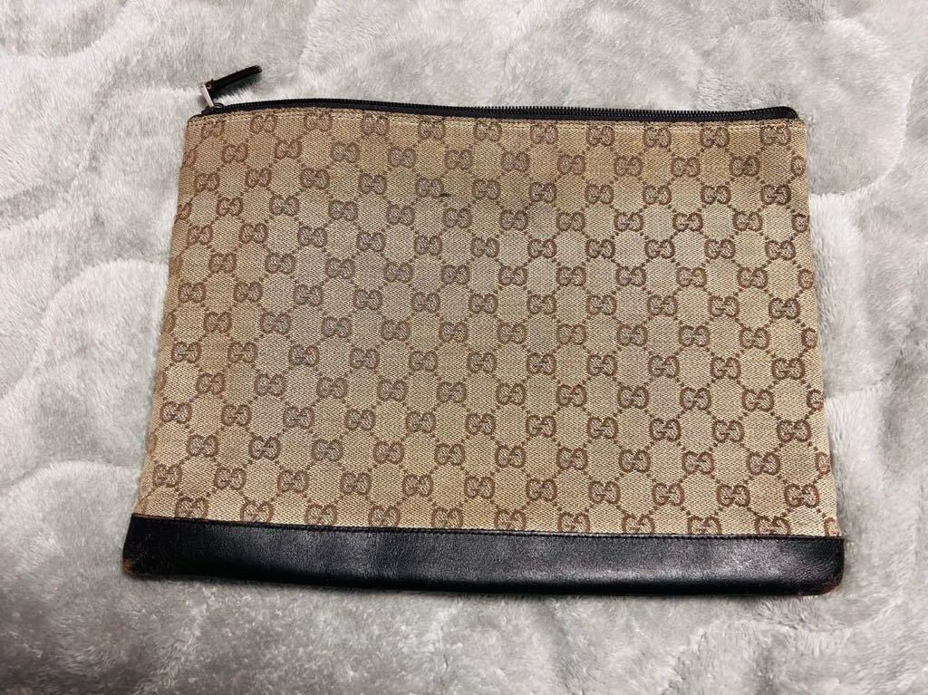 GUCCI クラッチバック 横33×縦24 GGキャンバス セカンドバッグ _画像2