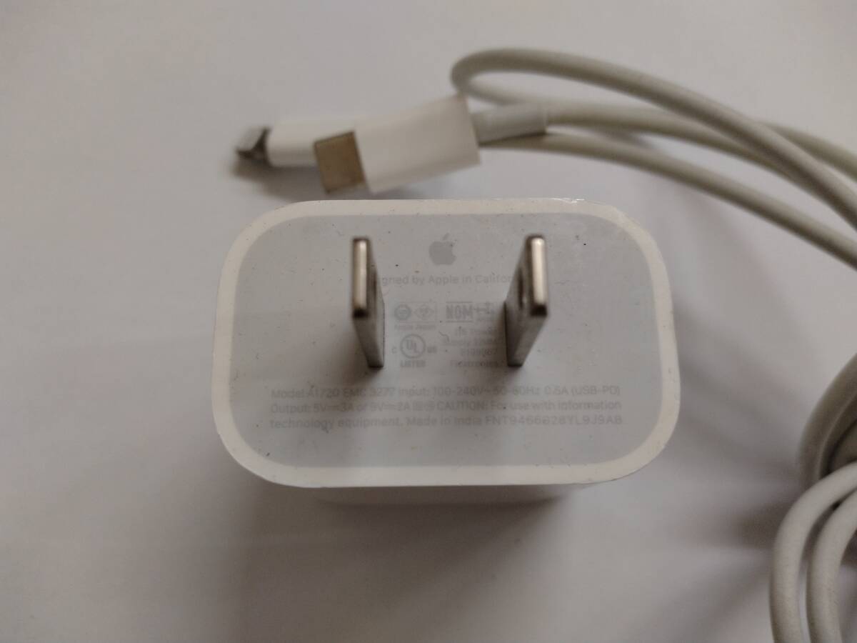 ■純正 Apple アップル 18W USB-C電源アダプタ a1720 emc 3277 USB-C - Lightning充電ケーブル 　⑫　C　_画像3