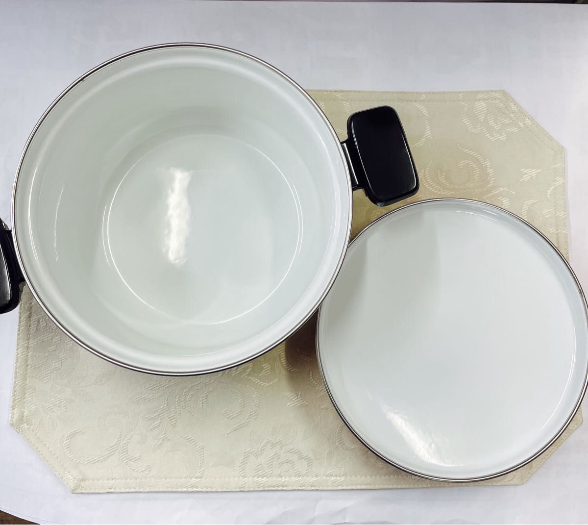 お値下中 ホーロー鍋 昭和 レトロ 未使用 サンクック 花柄 両手 お値下中 ホーロー鍋 昭和 レトロ 未使用 サンクック 花柄 両手
