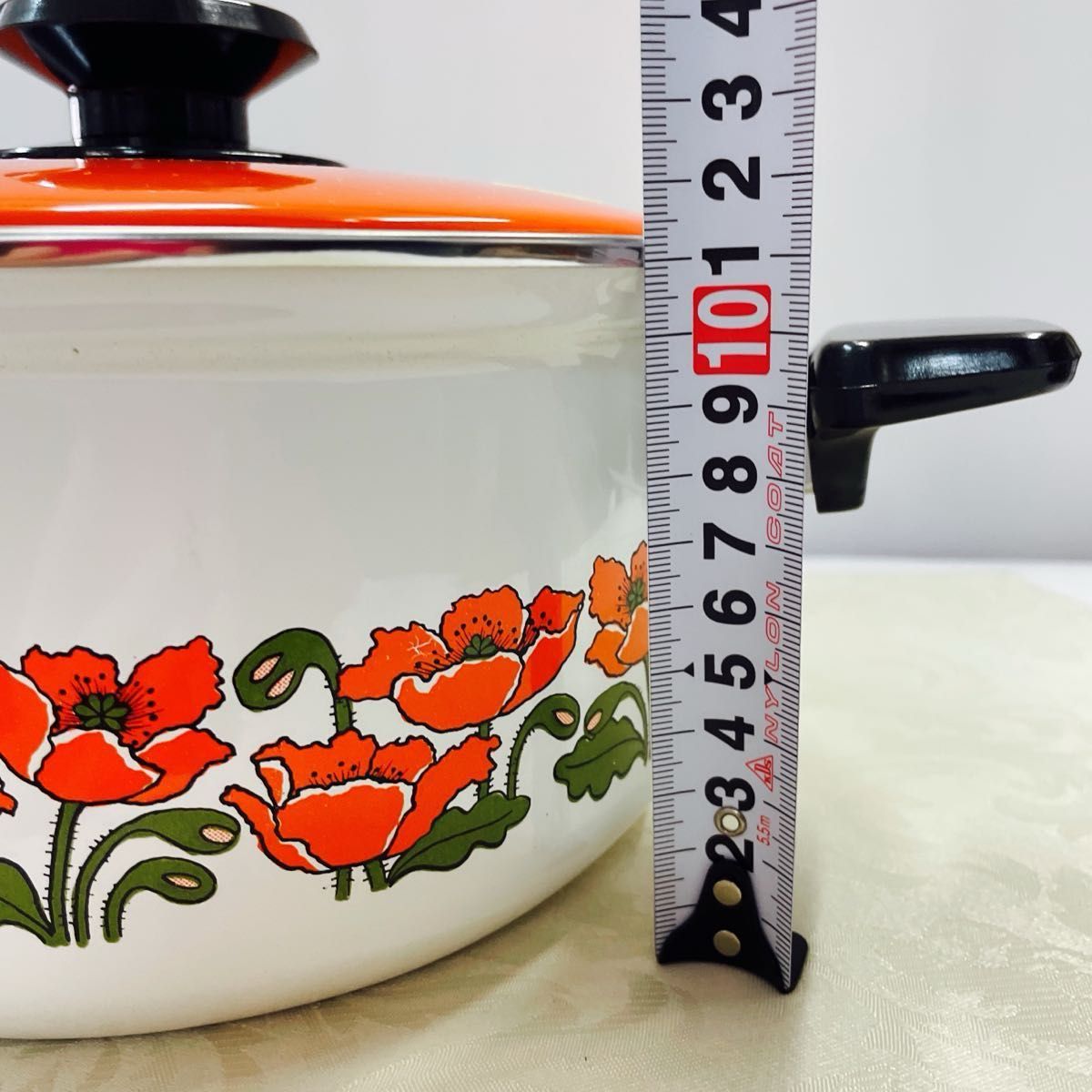 お値下中 ホーロー鍋 昭和 レトロ 未使用 サンクック 花柄 両手 お値下中 ホーロー鍋 昭和 レトロ 未使用 サンクック 花柄 両手