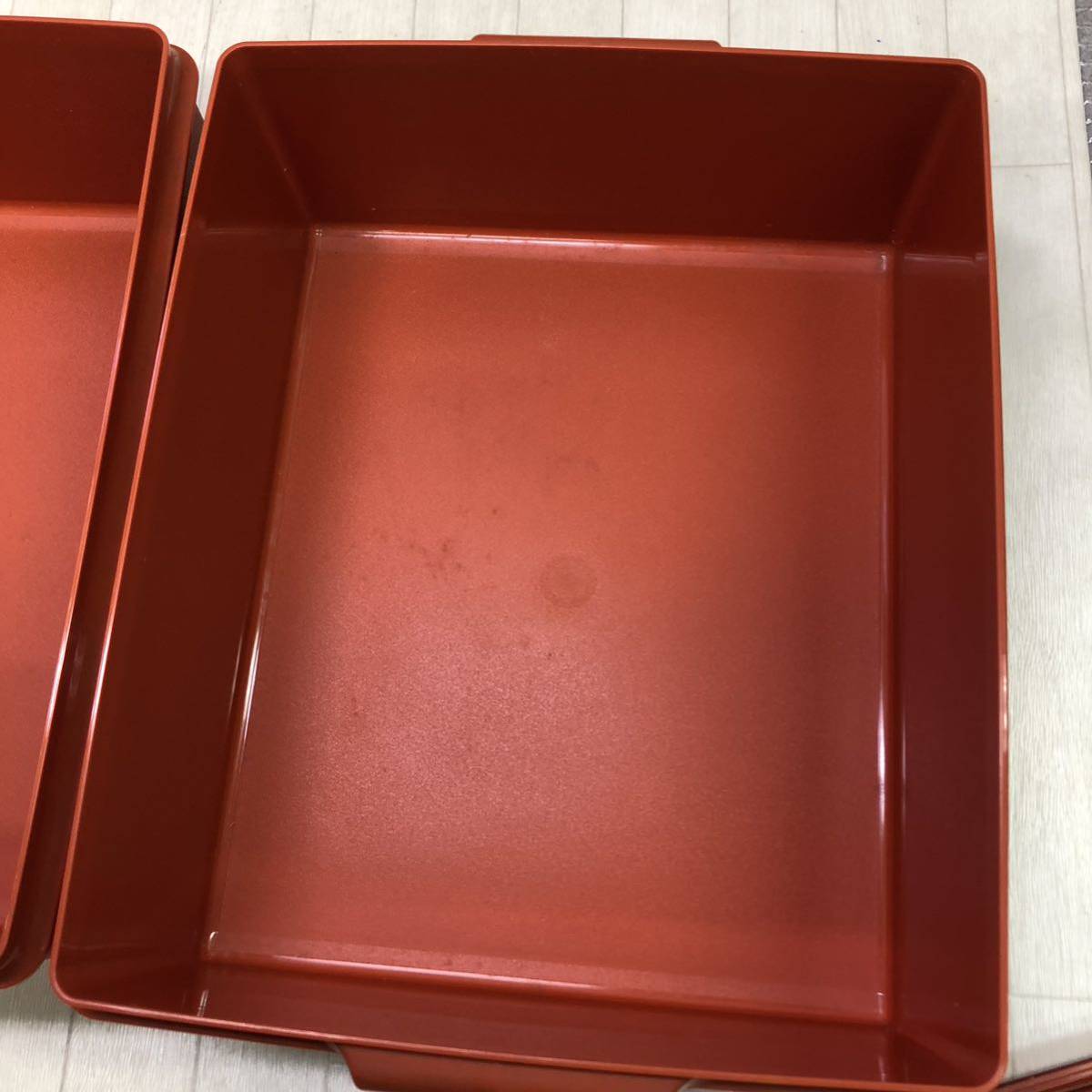  б/у повреждение иметь TUPPERWARE tapper одежда глубокий type 2 шт 43x35x13cm костюм сохранение хранение кейс для хранения 