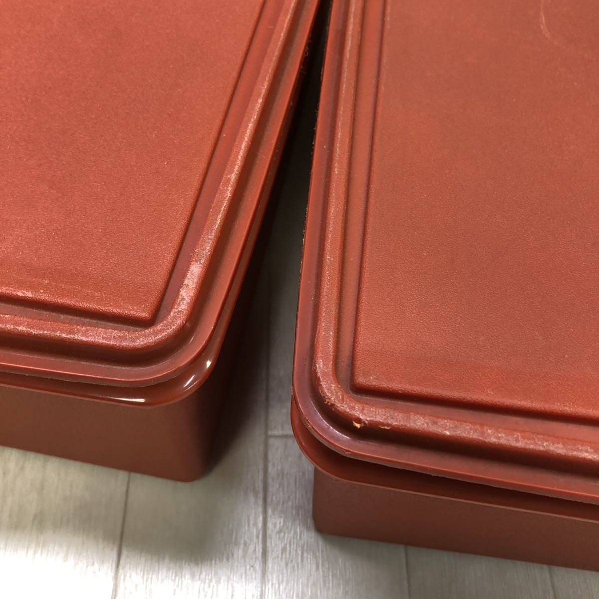  б/у повреждение иметь TUPPERWARE tapper одежда глубокий type 2 шт 43x35x13cm костюм сохранение хранение кейс для хранения 