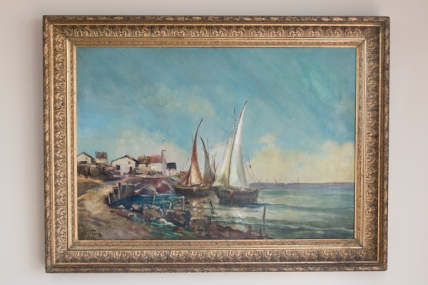 { France antique } France antique oil painting [Petit port de pche]