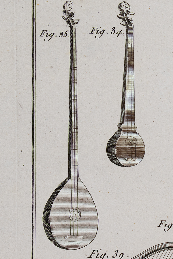 《フランスアンティーク》18世紀 楽器の版画②_画像5