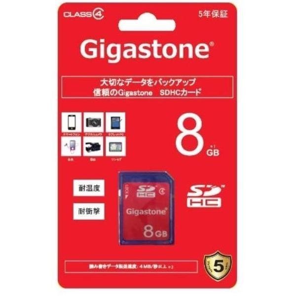 SDカード Gigastone ギガストーン 4716814070844 8GB SDHC Class4対応 GJS4/8G_画像1