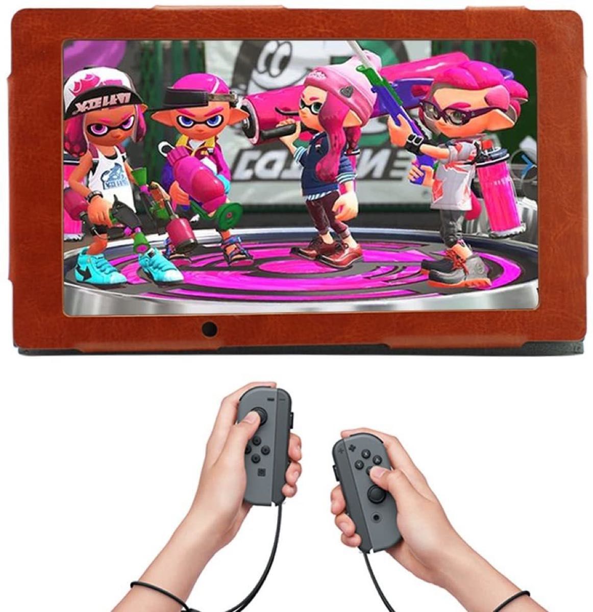 Nintendo Switch 保護カバー 耐衝撃 開閉式 PUレザー 角度調整可能 傷つけ防止 ニンテンドースイッチ