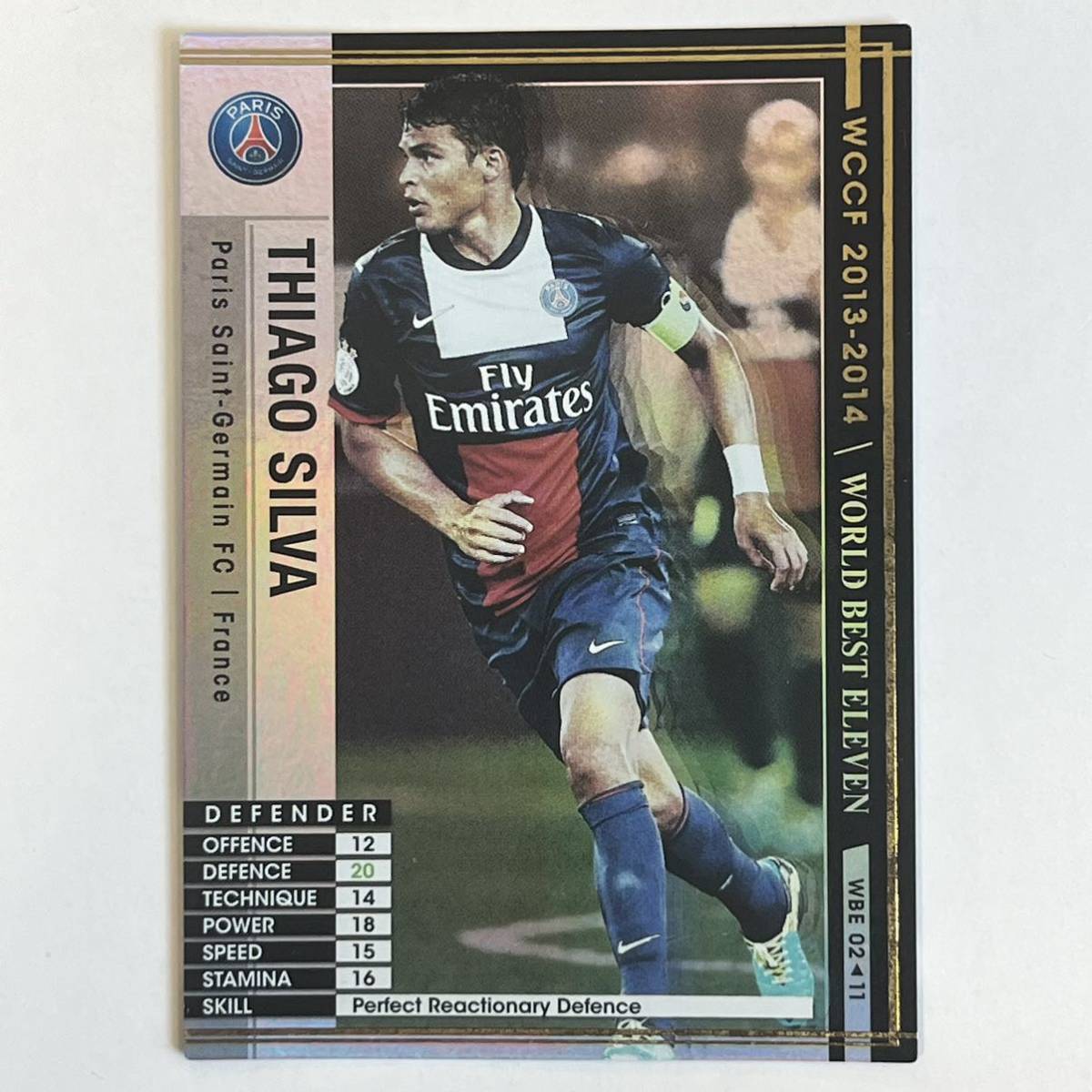 ♪♪WCCF 13-14 WBE チアゴ・シウバ Thiago Silva Paris Saint-Germain 2013-2014♪三点落札で普通郵便送料無料♪の画像1