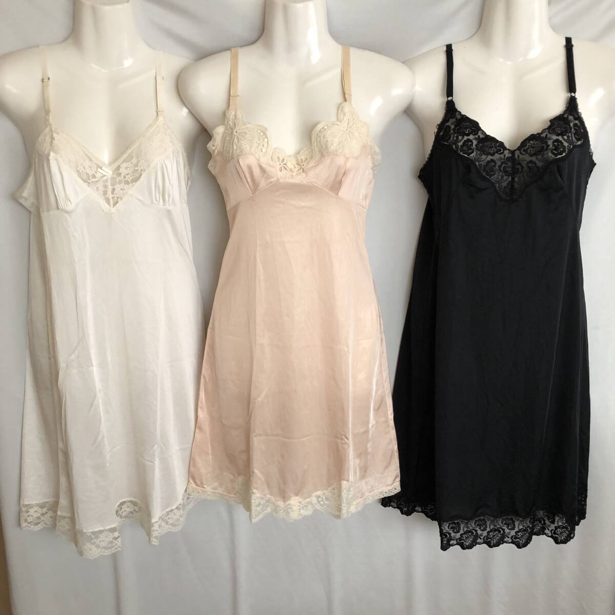 SX-636☆♪The SUBROSA & D-OS1030 & C-OS2036 Pretty Sisters Lingerie colletion ♪☆ エレガンススリップ　3点　Mサイズ（B80cm丈90cm)_画像1