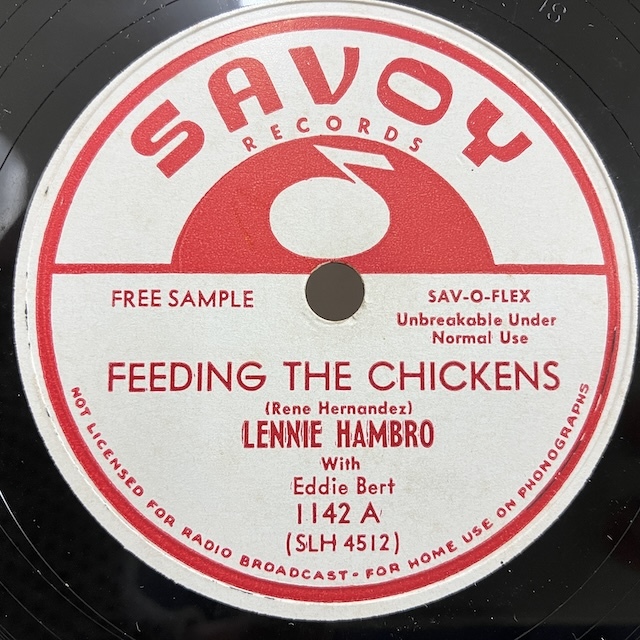 ■即決SP78 Lennie Hambro Eddie Bert / Mambo Barbarita - Feeding The Chicken 1142 j40050 _画像1