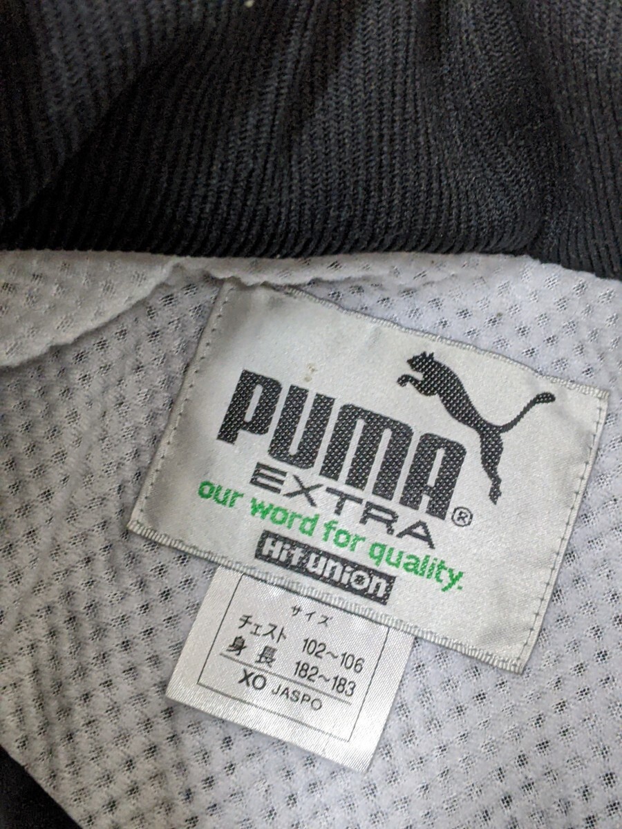 15．2点プーマ 90s PUMA ナイロンジャンパー　ナイロンパンツ　トレーニングウェア上下メンズXO黒白y105_画像7