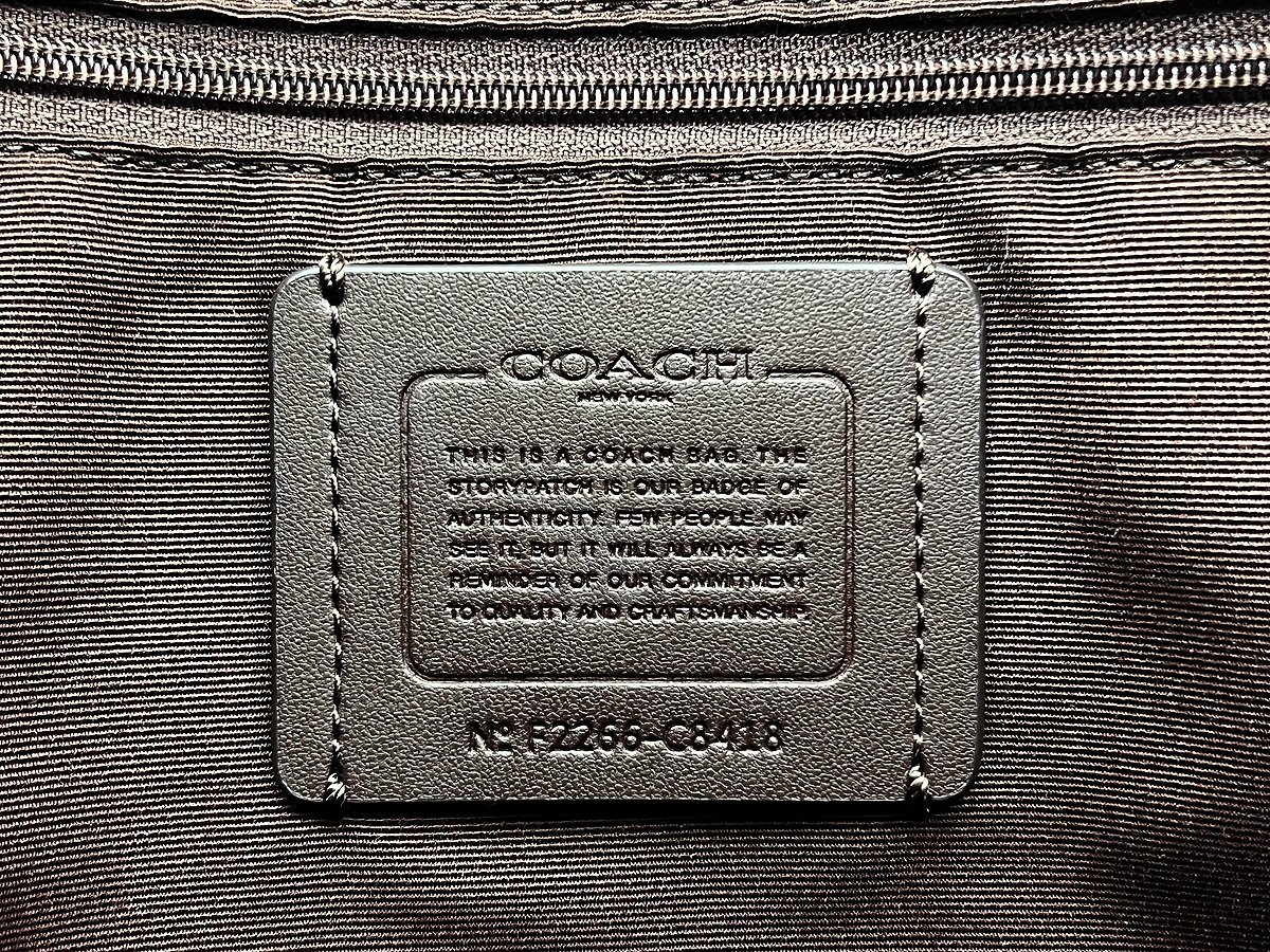 COACH コーチ C8418 デンプシー トート 40 シグネチャー ジャカード ウィズ ストライプ アンド コーチ パッチ ワインマルチ_画像10