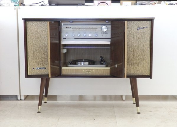 SHARP/ sharp . river electro- machine ensemble stereo Golden Sound GS-2500 stereo ensemble electro- . vacuum tube radio record player 