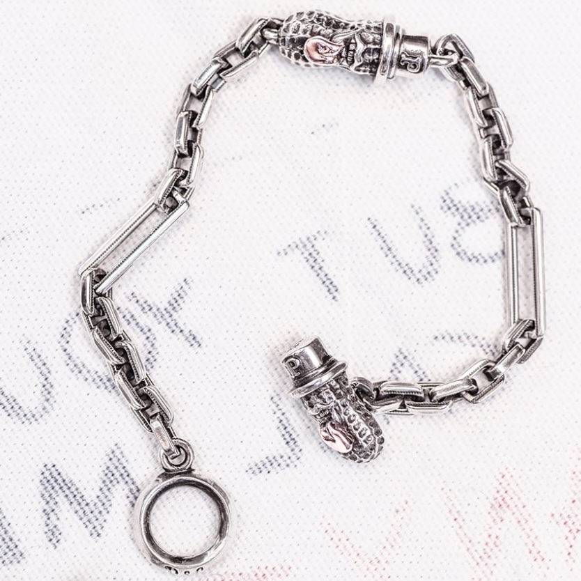 Lサイズ Peanuts&Co BERO PEANUTS THIN ブレスレット ピーナッツカンパニー ベロピーナッツ シルバー925
