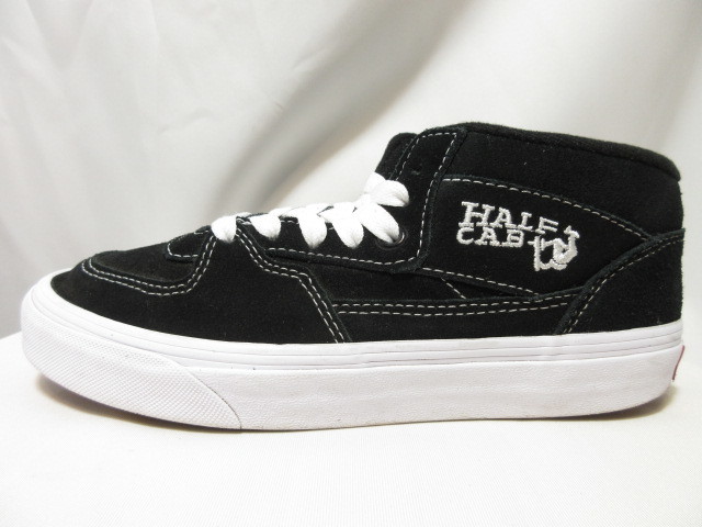 VANS HALF CAB 24.5cm バンズ ハーフキャブ オール スエード ブラック 黒 ヴァンズ スウェード_画像2