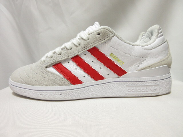 adidas SKATEBOARDING BUSENITZ 23.5cm アディダス スケートボーディング ブセニッツ スエード レザー ホワイト スケシュー 白赤_画像2