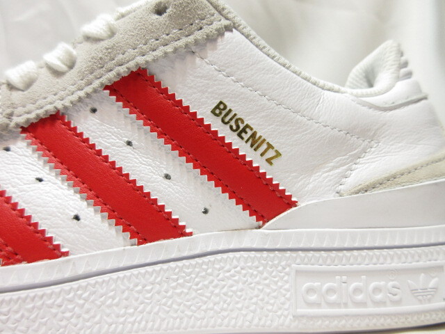 adidas SKATEBOARDING BUSENITZ 23.5cm アディダス スケートボーディング ブセニッツ スエード レザー ホワイト スケシュー 白赤_画像7