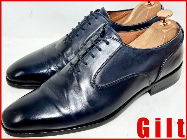  prompt decision * Italy made giancani*40= approximately 25cm leather dress shoes Jean car ni navy plain tu business original leather leather shoes 